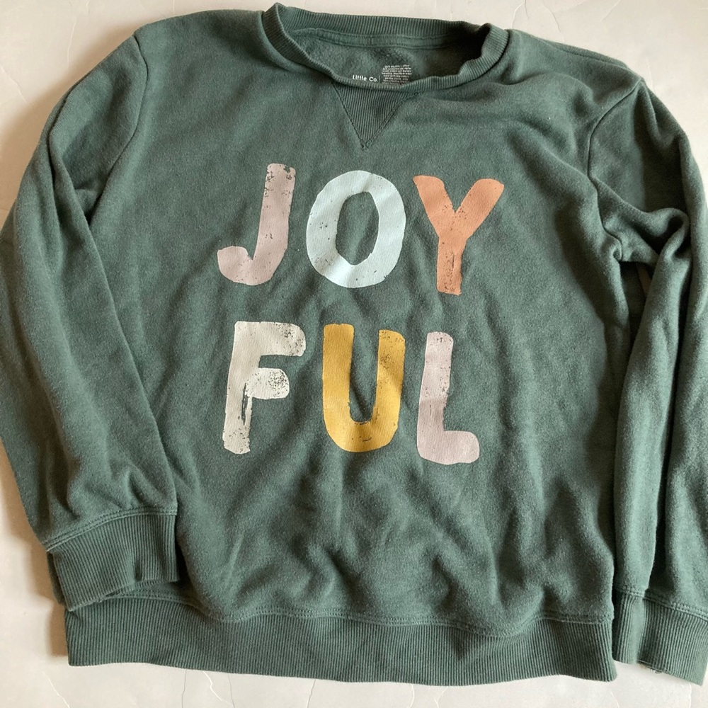 Little co soft “joyful” sweatshirt size 8